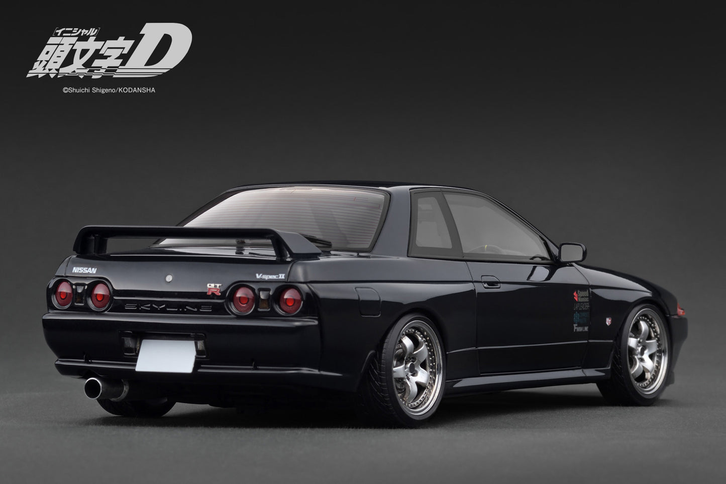 Ignition Model 1:18 INITIAL D Nissan Skyline GT-R  V-Specll (BNR32) Black/Gun Gray Metallic IG3544/IG3545 [2 Versions]