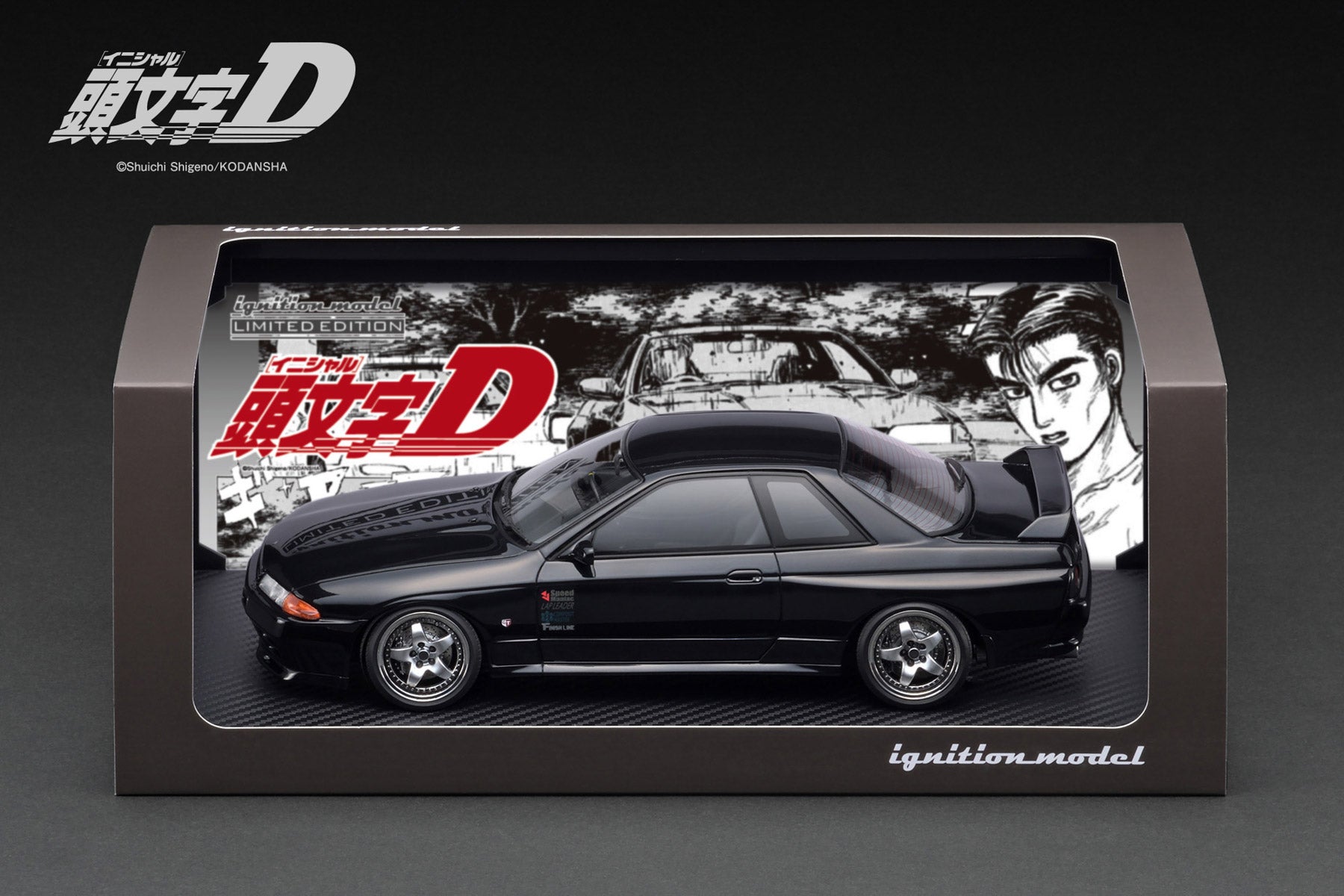 まさ昌ignition model GLORIA ブラック 1/18 Ignition Model 1:18 INITIAL D Nissan Skyline GT-R V-Specll (BNR32