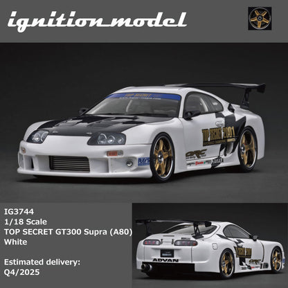 Ignition Model 1:18 TOP SECRET GT300 Supra (A80) Gold/ White IG3743/IG3744 [2 Colors]