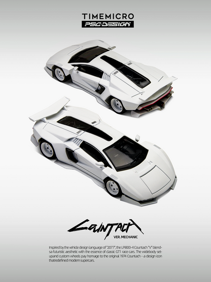 (Preorder) Time Micro × PSC DESIGN 1:64  Countach“V” Ver. Mechanic PSC Diecast Model TM647702