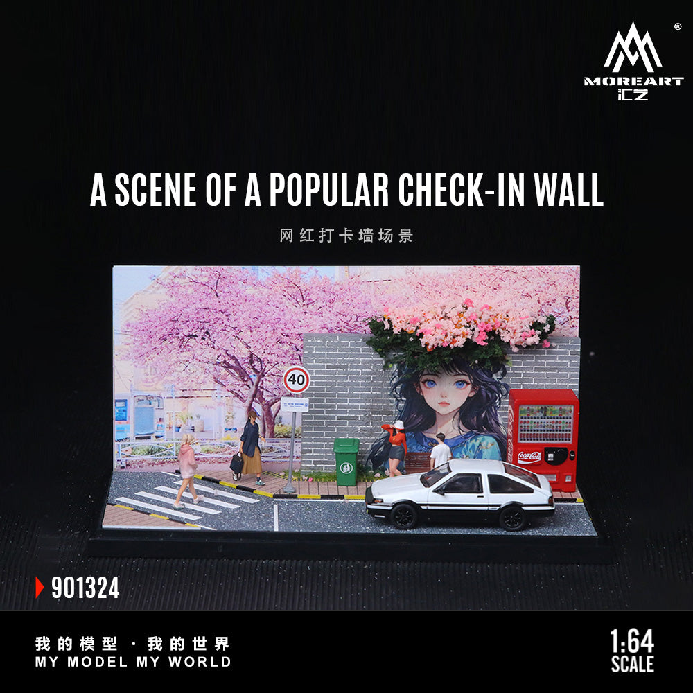 (Preorder) MoreArt 1:64 A Scene of A Popular Check-in Wall MO901324