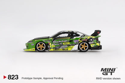 (Preorder) Mini GT 1:64 Nissan LB-Super Silhouette S15 SILVIA #555 V2 2024 – Green – Formula Drift Japan MGT00823-BL