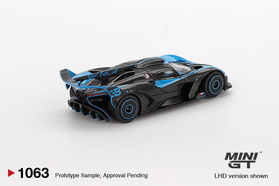 (Preorder) Mini GT 1:64 Bugatti Bolide Presentation – Black Blue MGT01063-BL
