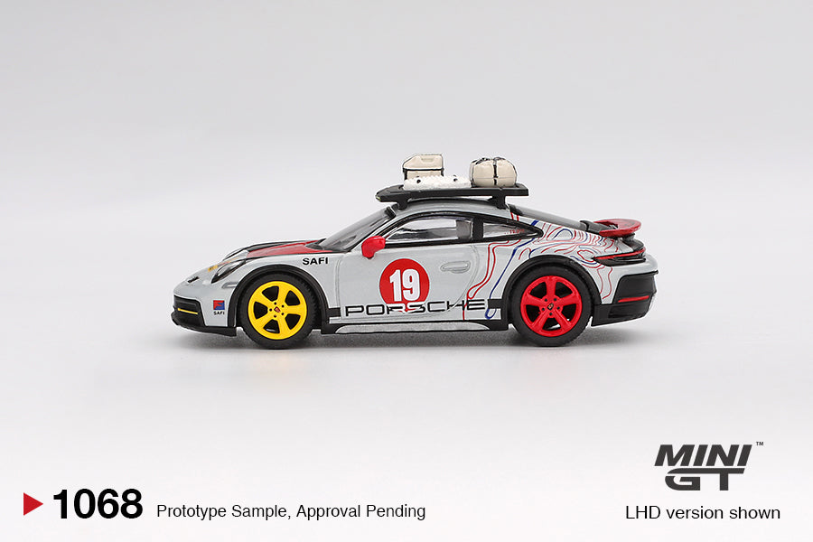 (Preorder) Mini GT 1:64 Porsche 911 Dakar “Mr. Darkar”- Silver MGT01068-BL