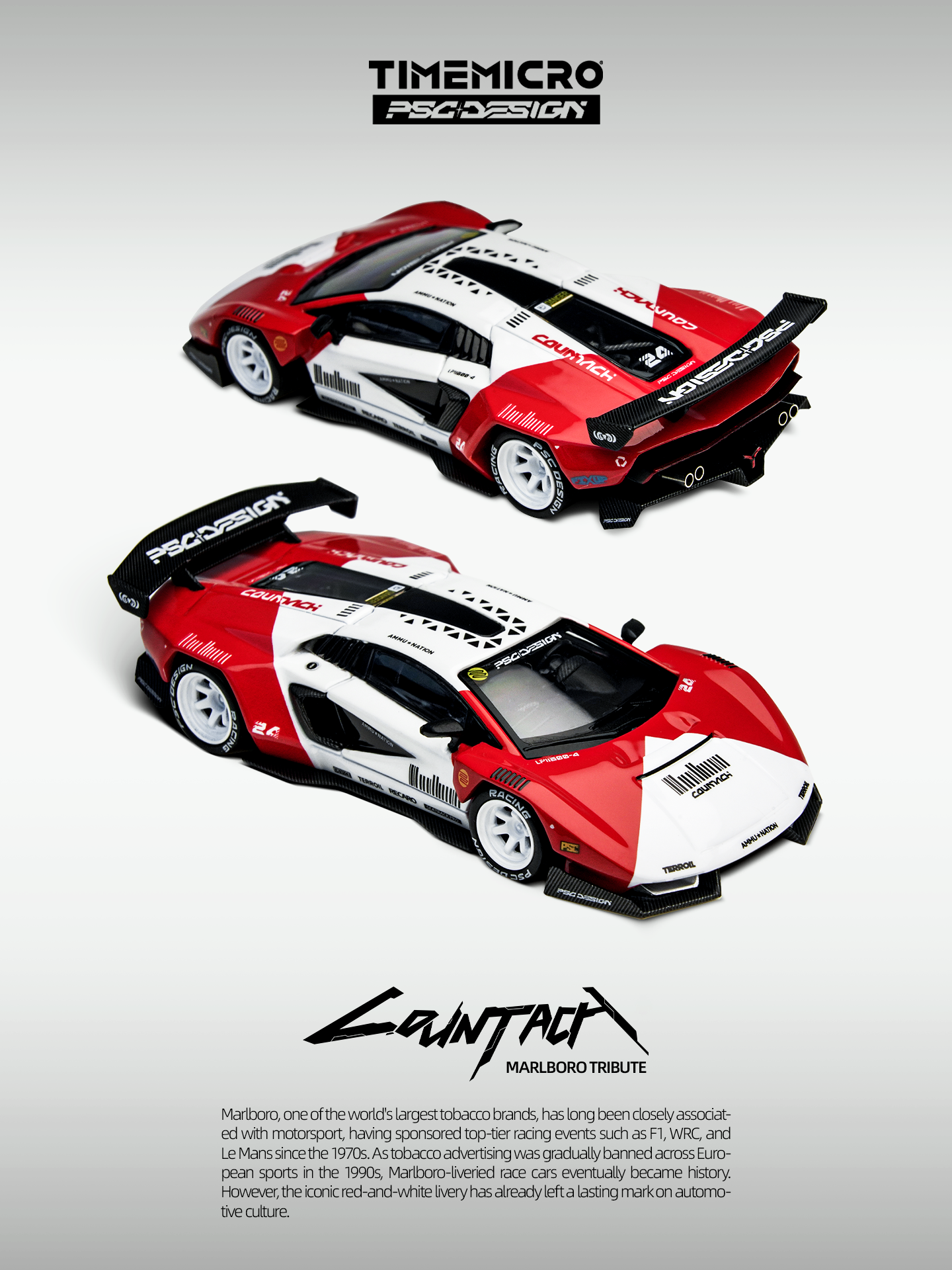 TIMEMICRO Marlboro ミニカー 1:64 Time Micro 1:64 Subaru WRX STi Marlboro - Pablos Diecast Garage