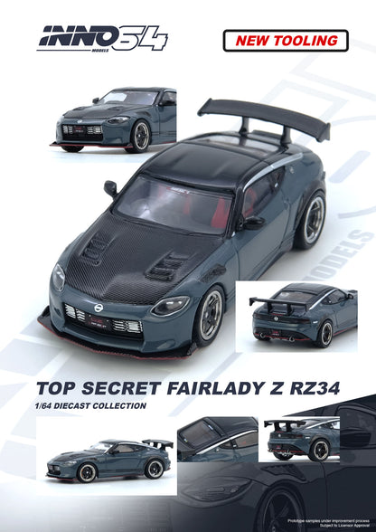 Inno64 1:64 TOP SECRET FAIRLADY Z (RX34) Stealth Gray IN64-Z34TS-SG