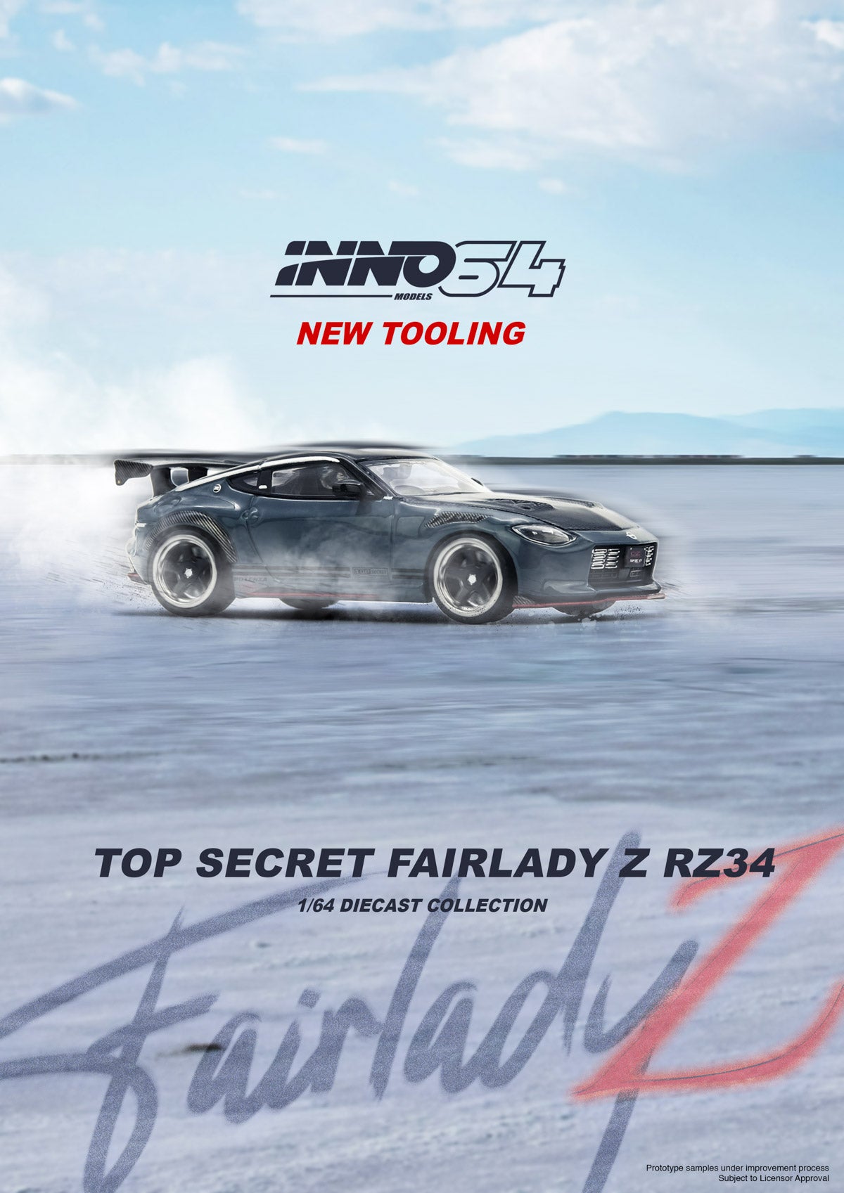 Inno64 1:64 TOP SECRET FAIRLADY Z (RX34) Stealth Gray IN64-Z34TS-SG