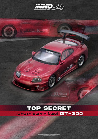 (Preorder) Inno64 1:64 TOYOTA SUPRA (A80) "TOP SECRET" Red IN64-A80TS-RED