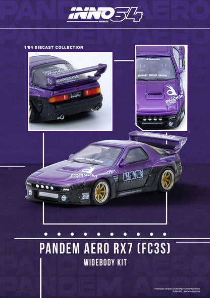 Inno64 1:64 MAZDA RX7 (FC3S) "PANDEM ROCKET BUNNY" Purple IN64-RX7FCP-PB