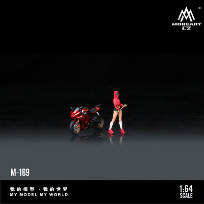 (Preorder) MoreArt 1:64 YAMAHA R6 Baseball Girl Motorcycle Doll MO222169