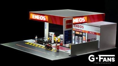 (Preorder) G-Fans 1:64 ENEOS Gas Station Diorama 710038