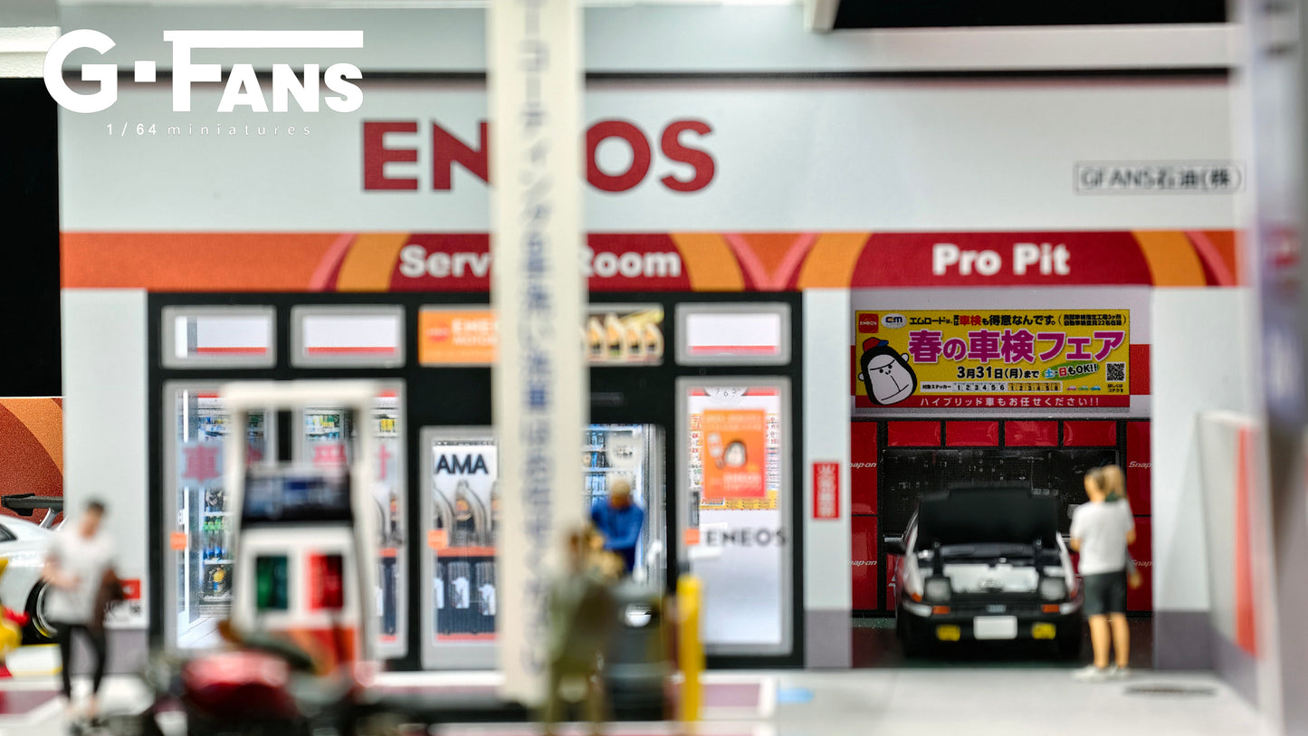 (Preorder) G-Fans 1:64 ENEOS Gas Station Diorama 710038