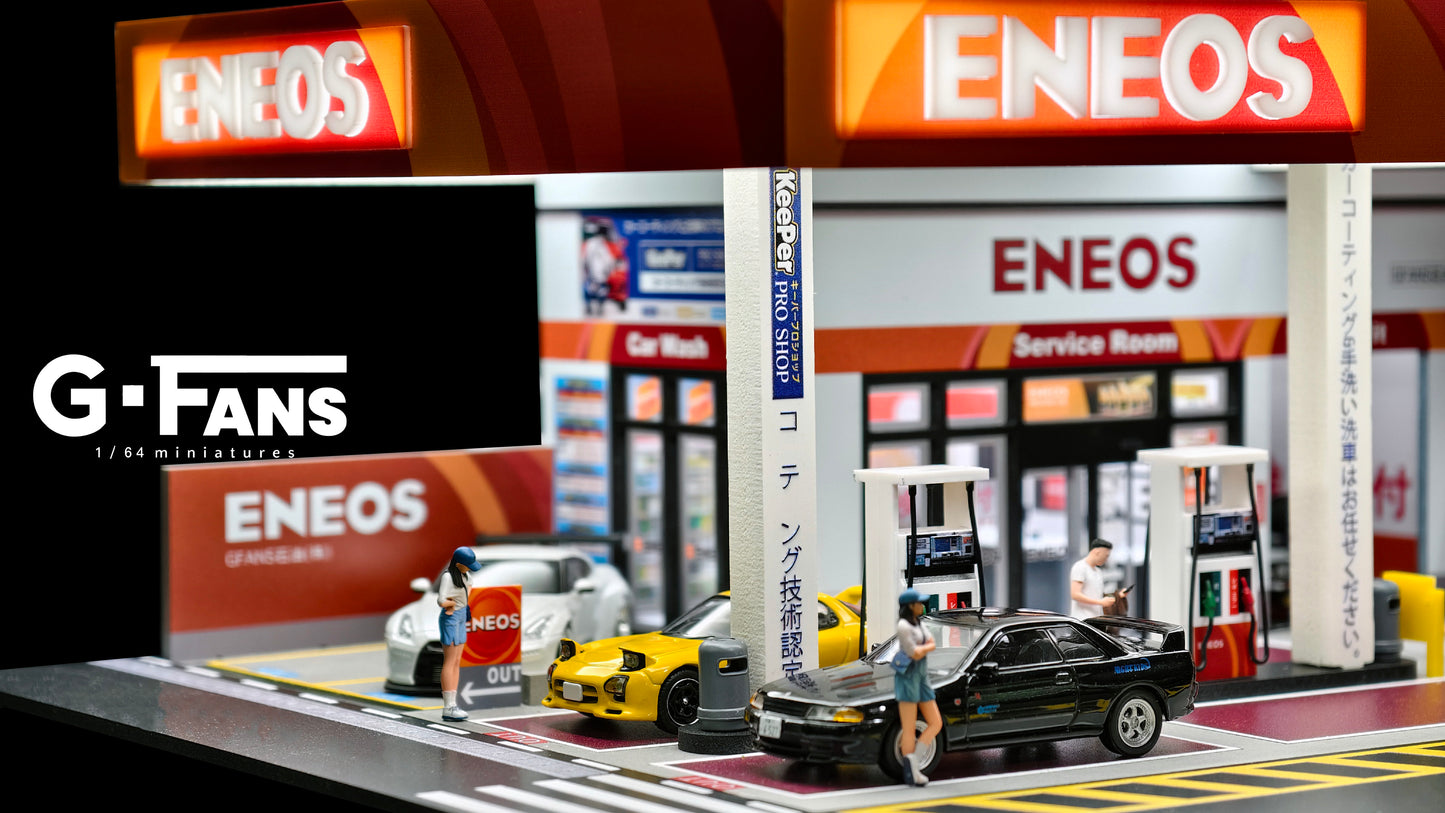 (Preorder) G-Fans 1:64 ENEOS Gas Station Diorama 710038