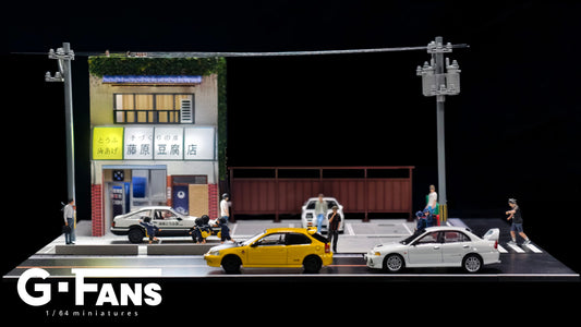 (Preorder) G-Fans 1:64 Initial D Fujiwara Tofu Store Diorama 710039