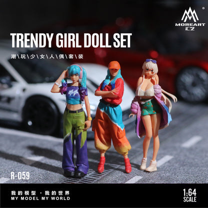 (Preorder) MoreArt 1:64 Trendy Grill Doll Set MO223059