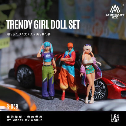 (Preorder) MoreArt 1:64 Trendy Grill Doll Set MO223059