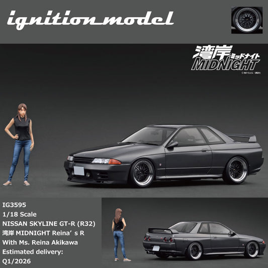 Ignition Model 1:18 NISSAN SKYLINE GT-R (R32) MIDNIGHT Reina‘s R IG3595/IG3596 [2 Versions]