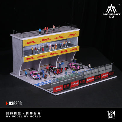 (Preorder) MoreArt 1:64 Porsche Cerrera Cup Asia THREE-DIMENSIONAL CUBE SENCE Diorama MO936303