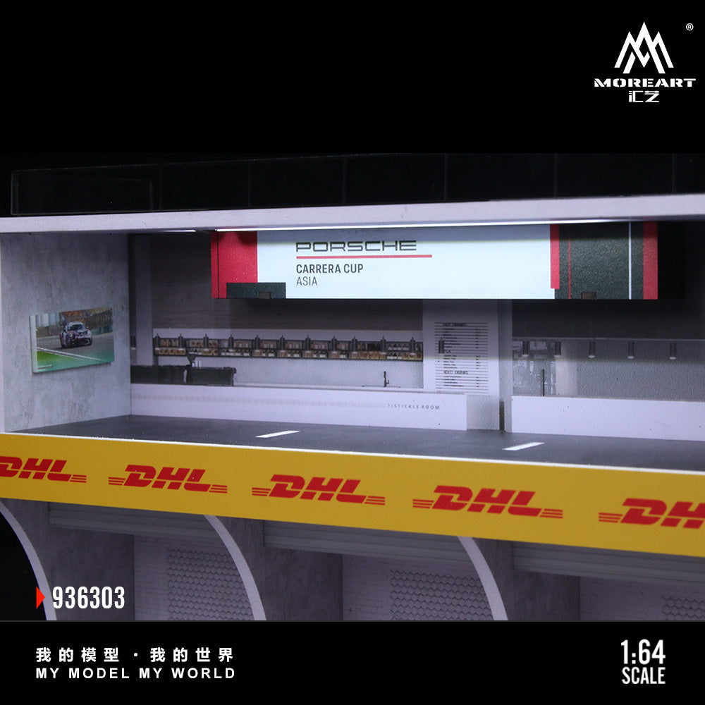(Preorder) MoreArt 1:64 Porsche Cerrera Cup Asia THREE-DIMENSIONAL CUBE SENCE Diorama MO936303