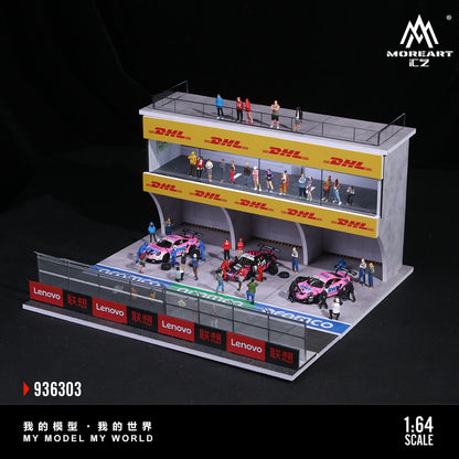 (Preorder) MoreArt 1:64 Porsche Cerrera Cup Asia THREE-DIMENSIONAL CUBE SENCE Diorama MO936303