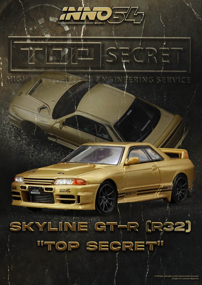 (Preorder) Inno64 1:64 TOP SECRET BNR32 GT-R (650R) Gold IN64-R32TS-650R