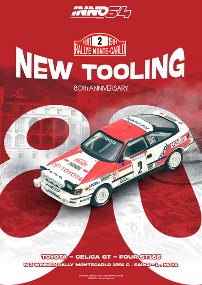(Preorder) Inno64 1:64 "TOYOTA CELICA GT-FOURwainz / L. Moya" IN64-ST165R-91MCW