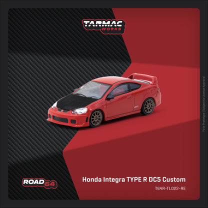 (Preorder) Tarmac Works 1:64 Honda Integra TYPE R DC5 Custom Red - licensed by Honda T64R-TL022-RE
