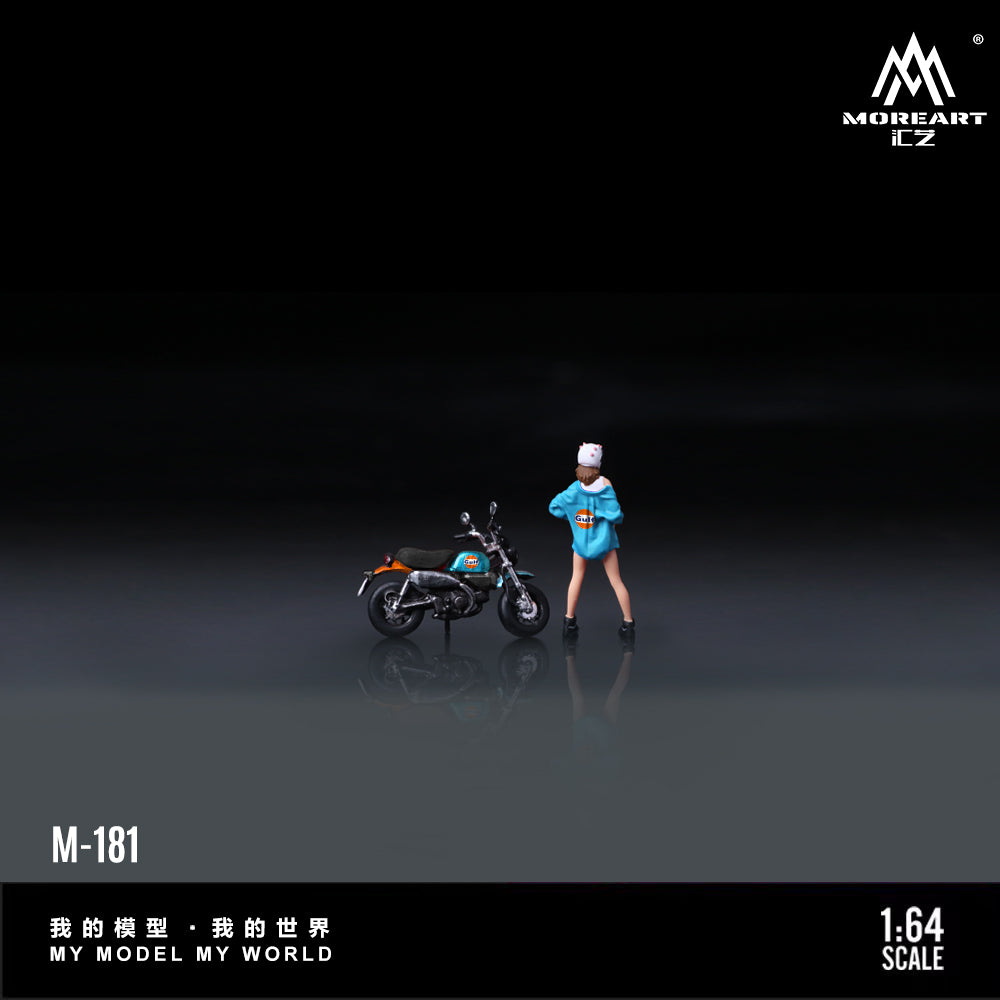 (Preorder) MoreArt 1:64 Monkey 125 Gulf Motorcycle Doll MO222181