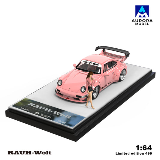 (Preorder) Aurora Model 1:64 Porsche RWB 964 Candy Pink/Matelic Red AM640880/AM640881 [4 Versions]