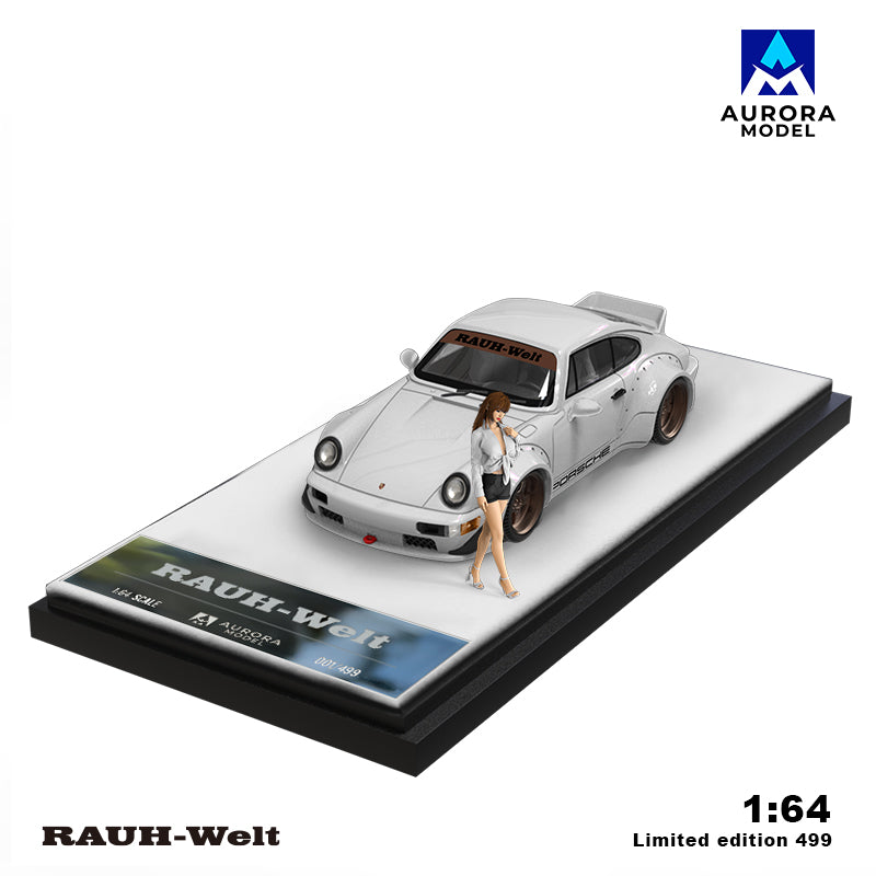 (Preorder) Aurora Model 1:64 Porsche RWB 964 Pearl White AM640882/AM640882-1 [2 Versions]