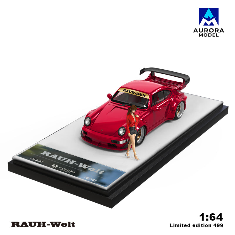 (Preorder) Aurora Model 1:64 Porsche RWB 964 Candy Pink/Matelic Red AM640880/AM640881 [4 Versions]