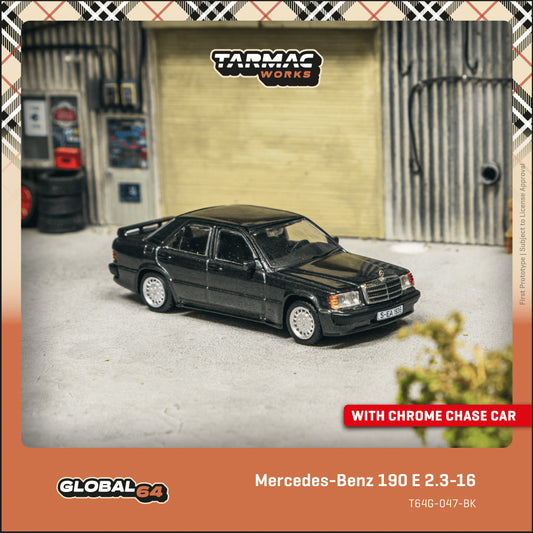 (Preorder) Tarmac Works 1:64 Mercedes-Benz 190 E 2.3-16 Blue-Black metallic T64G-047-BK