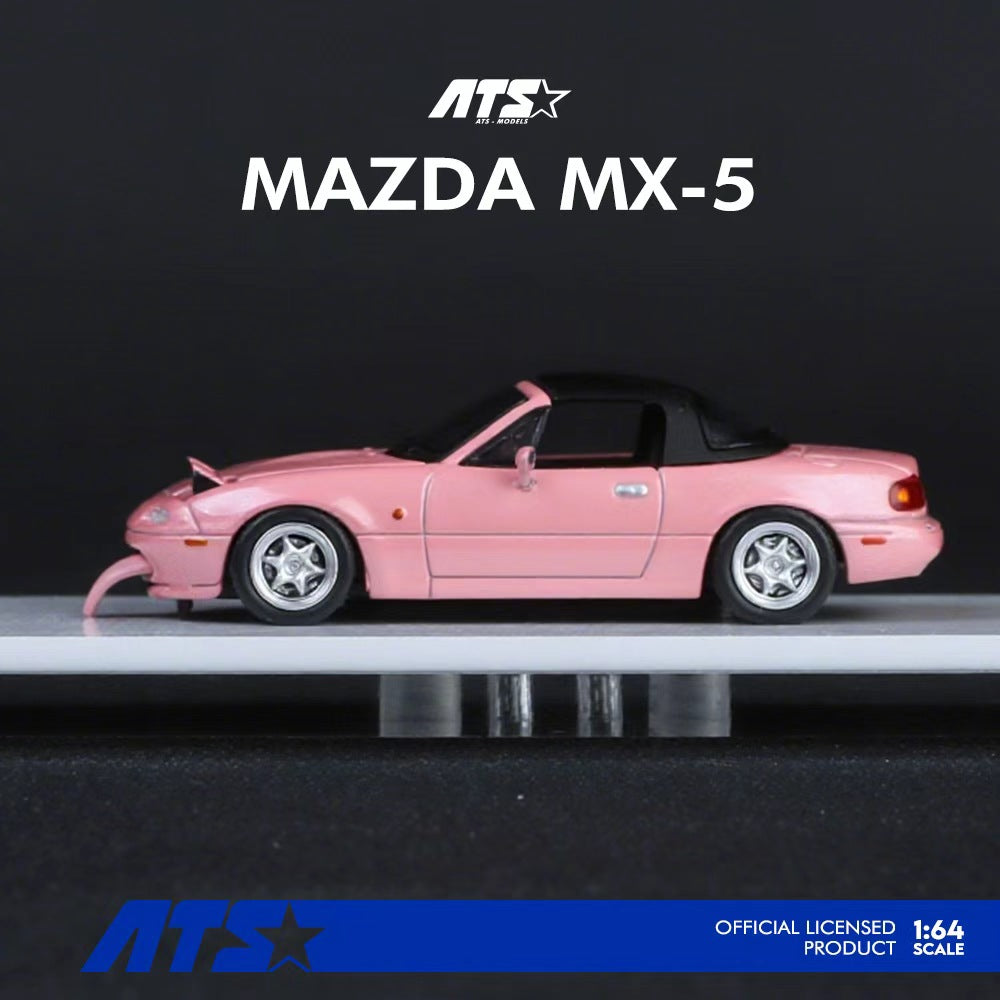 (Preorder) ATS Models 1:64 Mazda MX-5 White/Pink ATS880101 [2 Colors]
