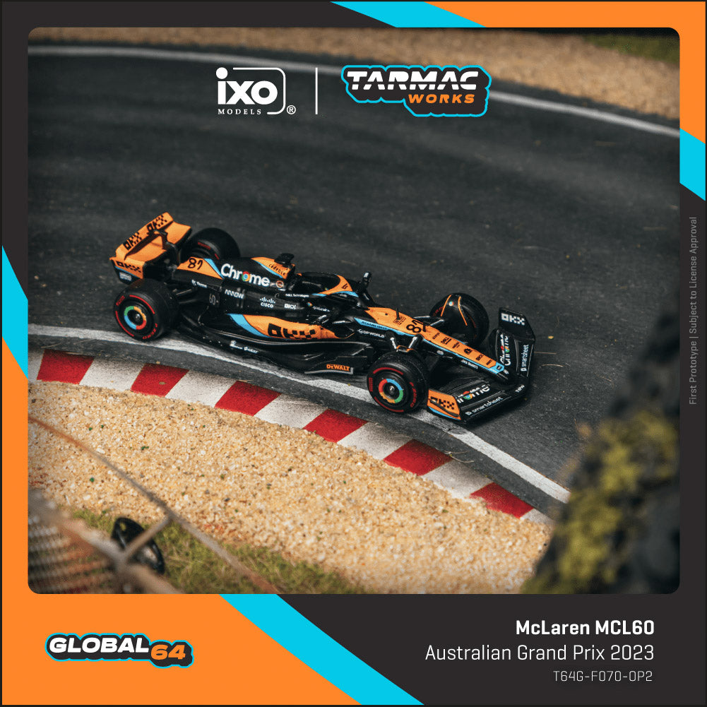 (Preorder) Tarmac Works 1:64 McLaren MCL60 Australian Grand Prix 2023 Oscar Piastri T64G-F070-OP2