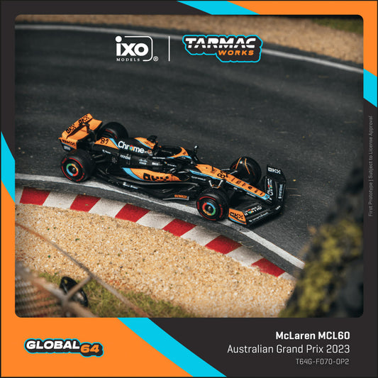 (Preorder) Tarmac Works 1:64 McLaren MCL60 Australian Grand Prix 2023 Oscar Piastri T64G-F070-OP2