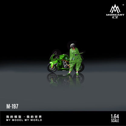 (Preorder) MoreArt 1:64 KTM1190 GREEN/PINK Tyrannosaurus Motorcycle Doll MO222197/MO222198 [2 Colors]