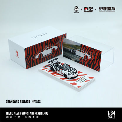 (Preorder) ModernArt 1:64 Porsche 911 CUP Black & White Thorn #7 Standard Edition MD647311