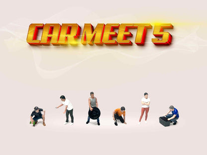 (Preorder) American Diorama 1:64 Figure set - Car Meet 5 AD-2432