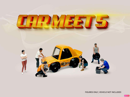 (Preorder) American Diorama 1:64 Figure set - Car Meet 5 AD-2432