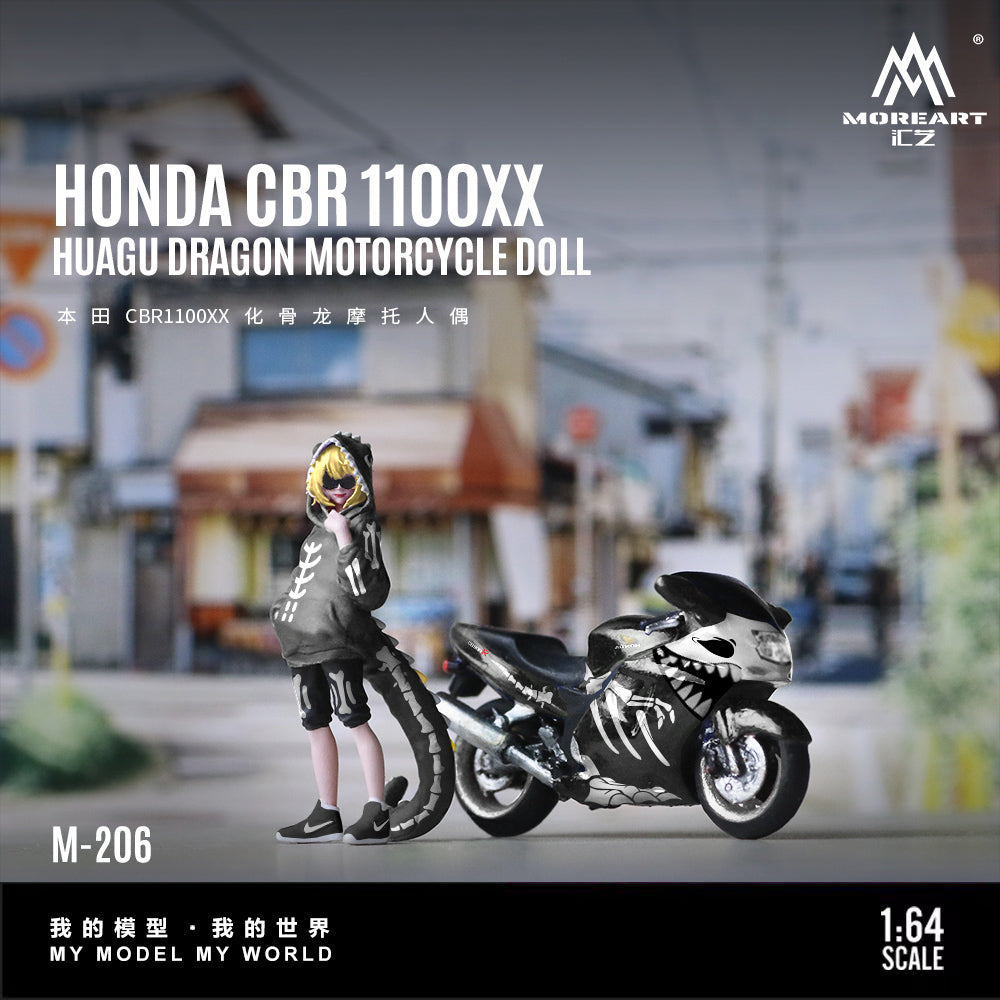 (Preorder) MoreArt 1:64 HONDA CBR 1100XX HUAGU DRAGON MOTORCYCLE DOLL MO222206