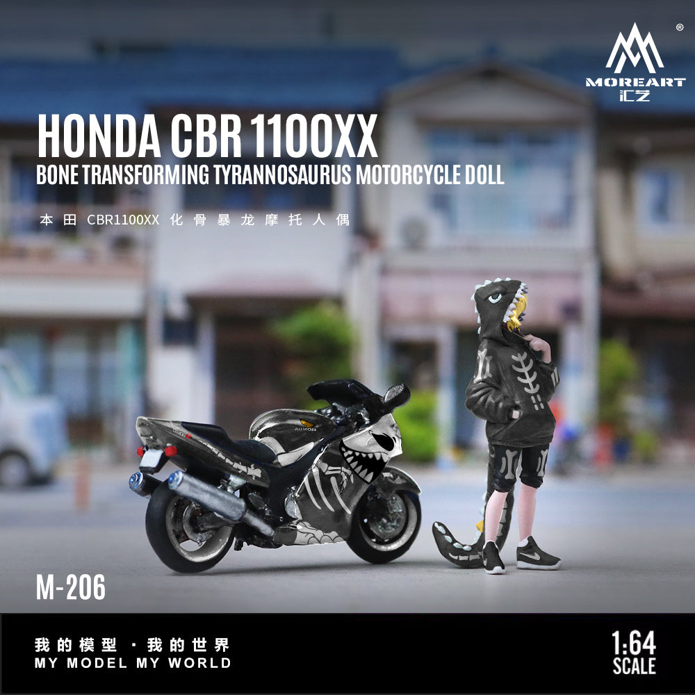(Preorder) MoreArt 1:64 HONDA CBR 1100XX HUAGU DRAGON MOTORCYCLE DOLL MO222206