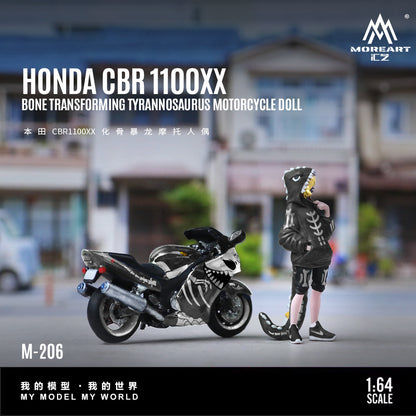(Preorder) MoreArt 1:64 HONDA CBR 1100XX HUAGU DRAGON MOTORCYCLE DOLL MO222206