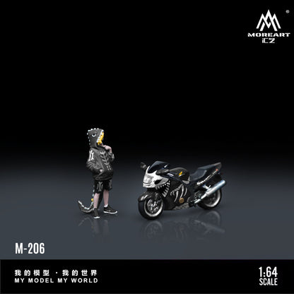 (Preorder) MoreArt 1:64 HONDA CBR 1100XX HUAGU DRAGON MOTORCYCLE DOLL MO222206