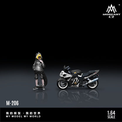 (Preorder) MoreArt 1:64 HONDA CBR 1100XX HUAGU DRAGON MOTORCYCLE DOLL MO222206