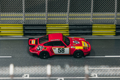 (Preorder) Tarmac Works 1:64 Porsche 911 Carrera RSR 3.0 24h Le Mans 1975 #58 T64S-024-75LM58