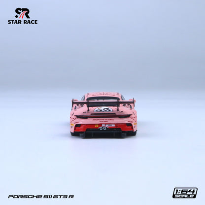 Model of a Porsche 911 GT3 R car with 'Star Race' branding on a light gray background.