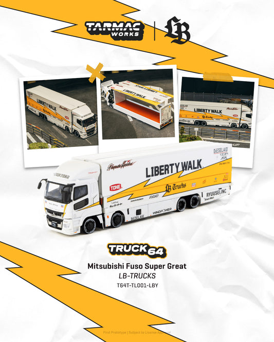 (Preorder) Tarmac Works 1:64 Mitsubishi Fuso Super Great LB-TRUCKS T64T-TL001-LBY