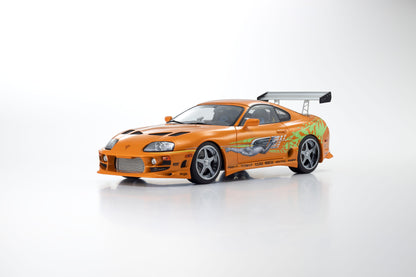 Model car with a racing design on a white background