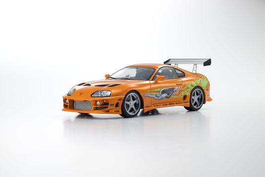 Model car with a racing design on a white background