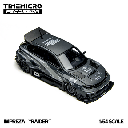 Model car of a Subaru Impreza 'Raider' by Timemicro on a white background